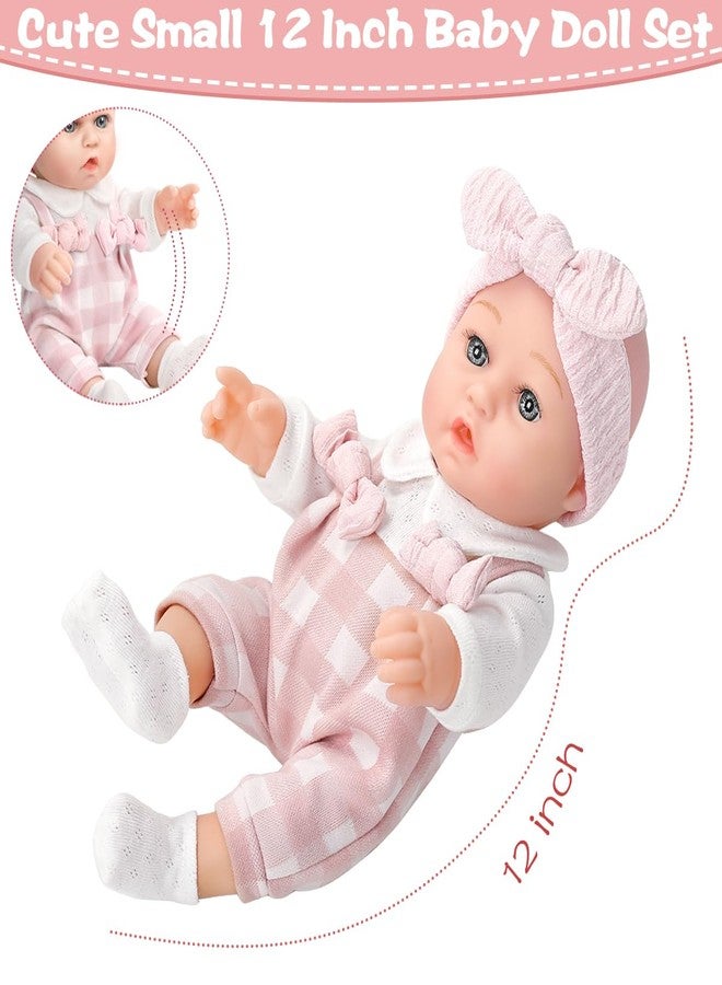BDDOLL 12'' Baby Doll and Clothes Accessories Playset with Feeding Bottle Pacifier First Baby Dolls for Toddlers 36 Months and Up - Image 4